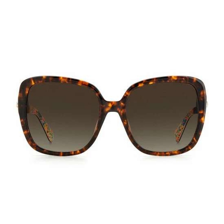 Accessories * | Flash Sale Kate Spade New York Women'S Wilhemina 55Mm Square Sunglasses Havana