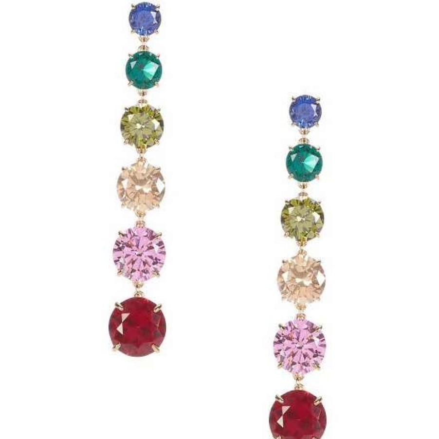 Accessories * | Deals Kate Spade New York Candy Shop Color Stone Linear Earrings Multi