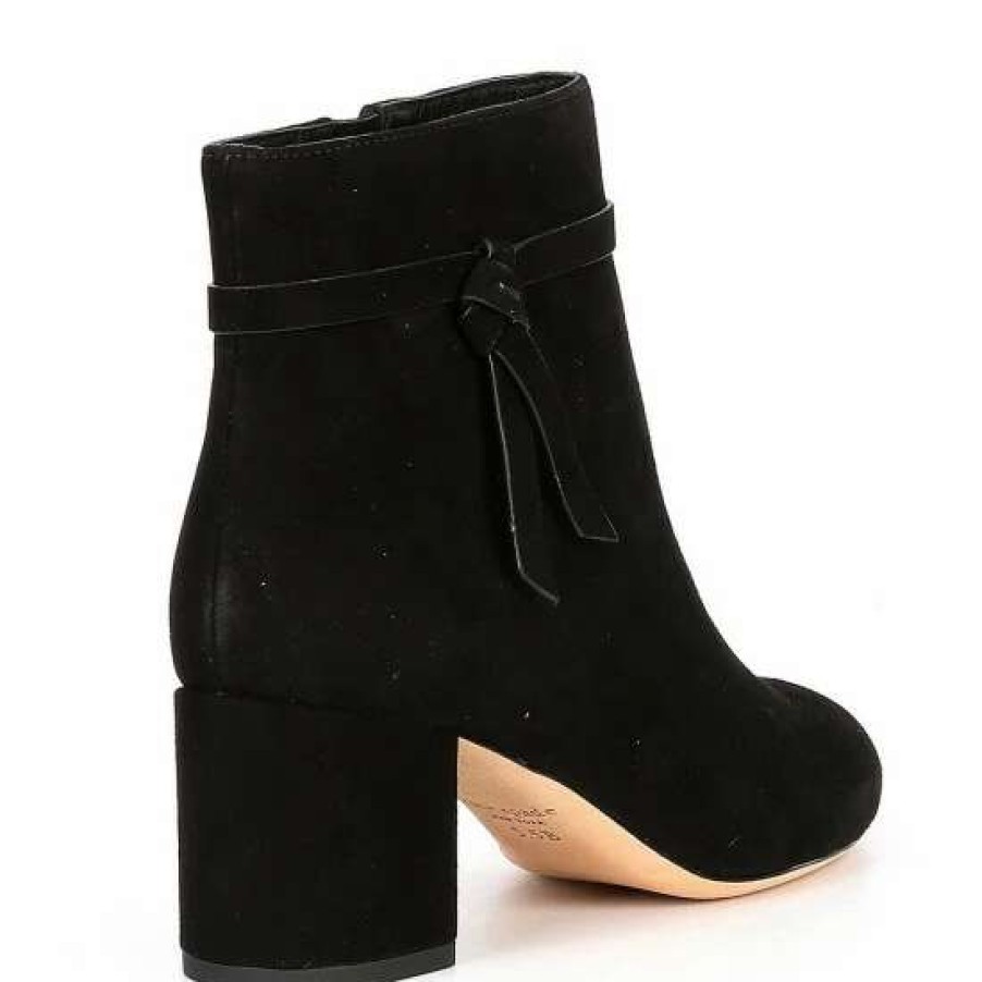 Shoes * | Deals Kate Spade New York Knott Suede Booties Black