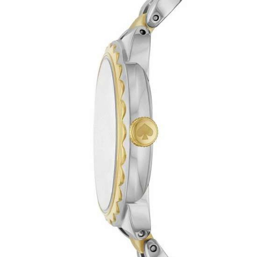 Accessories * | Best Deal Kate Spade New York Women'S Morningside Three-Hand Two-Tone Stainless Steel Bracelet Watch Two Tone