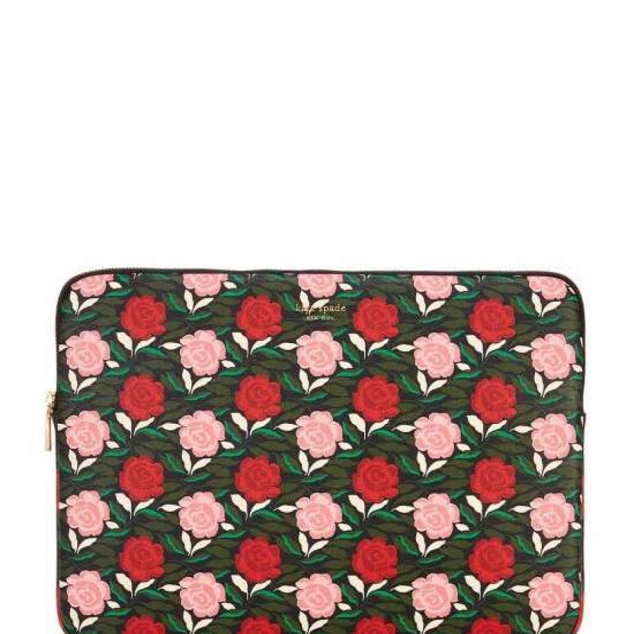 Home * | Wholesale Kate Spade New York Morgan Rose Garden Universal Laptop Sleeve Case Black Multi