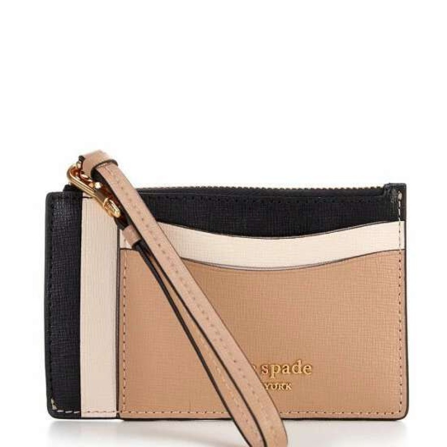 Handbags * | Top 10 Kate Spade New York Morgan Colorblock Saffiano Leather Card Case Wristlet