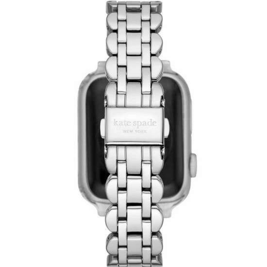 Accessories * | Budget Kate Spade New York Stainless Steel 38/40Mm Bracelet Band For Apple Watch Silver