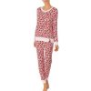 Lingerie * | Coupon Kate Spade New York Wildberry Print Long Sleeve Round Neck Coordinating Pajama Set Pink/Novel