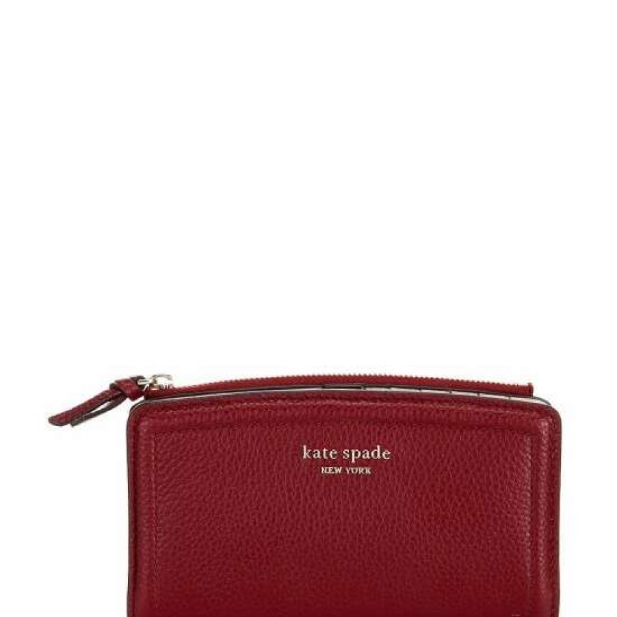 Handbags * | Cheap Kate Spade New York Knott Zip Slim Bifold Wallet Autumnal Red