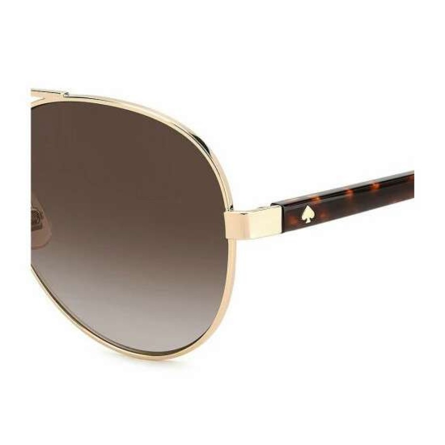 Accessories * | Best Pirce Kate Spade New York Women'S Averie Aviator Sunglasses Gold