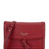 Handbags * | Hot Sale Kate Spade New York Knott Pebbled Leather Flap Crossbody Bag Autumnal Red