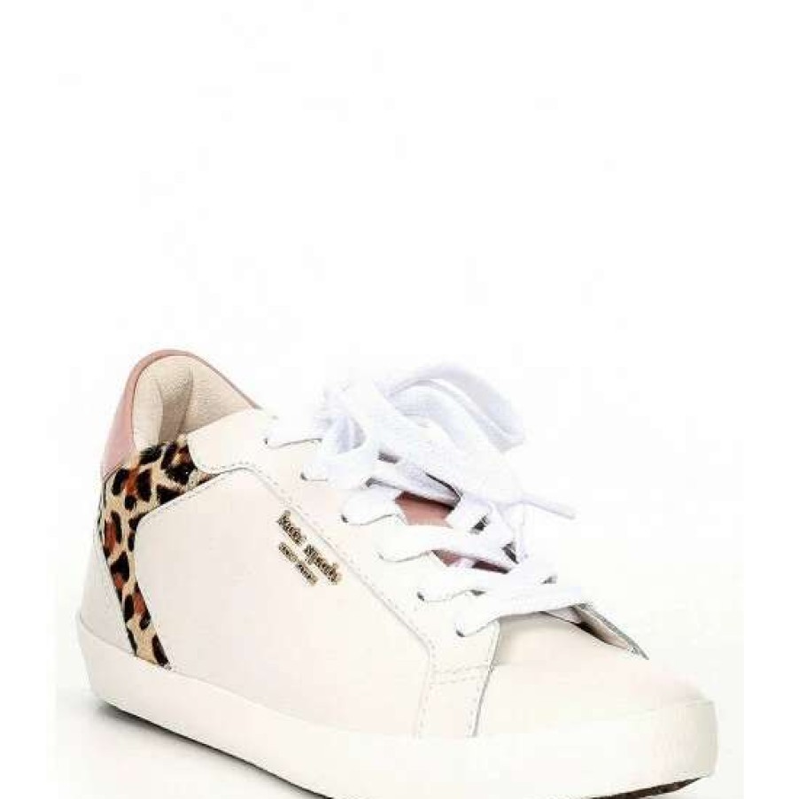 Shoes * | Best Pirce Kate Spade New York Ace Leopard Accent Leather Sneakers Lovely Leopard