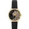 Accessories * | Cheapest Kate Spade New York Women'S Metro Leopard Three-Hand Leather Strap Watch Black