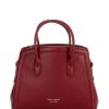 Handbags * | Best Deal Kate Spade New York Knott Pebble Leather Medium Satchel Bag Autumnal Red