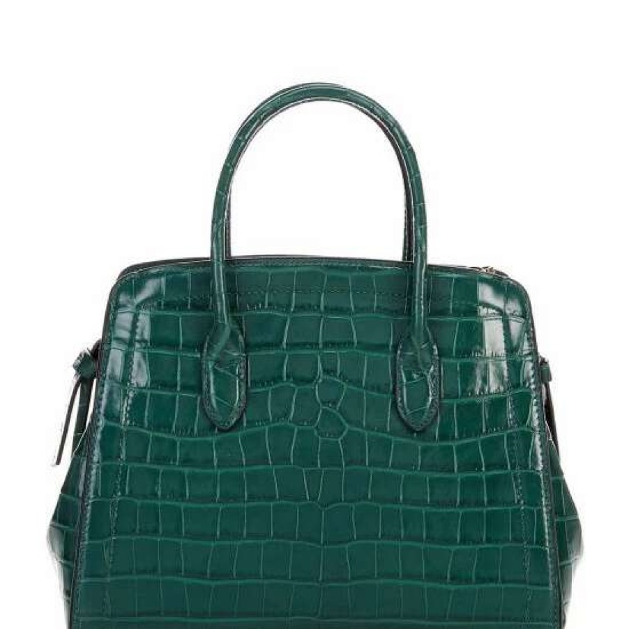 Handbags * | Cheapest Kate Spade New York Knott Croco-Embossed Leather Medium Satchel Bag