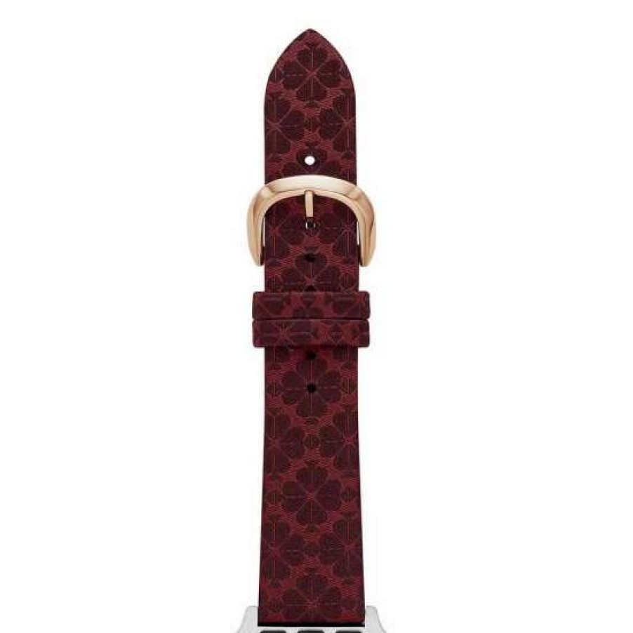 Accessories * | Best Pirce Kate Spade New York Jacquard Fabric 38/40/41Mm Band For Apple Watch Burgundy