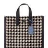 Handbags * | Flash Sale Kate Spade New York Manhattan Houndstooth Large Tote Bag Black Multi