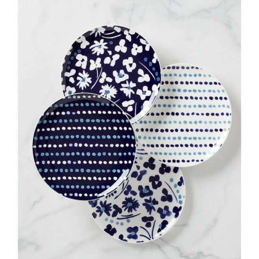 Home * | Brand New Kate Spade New York Floral Way 4-Piece Accent Plate Set Multi