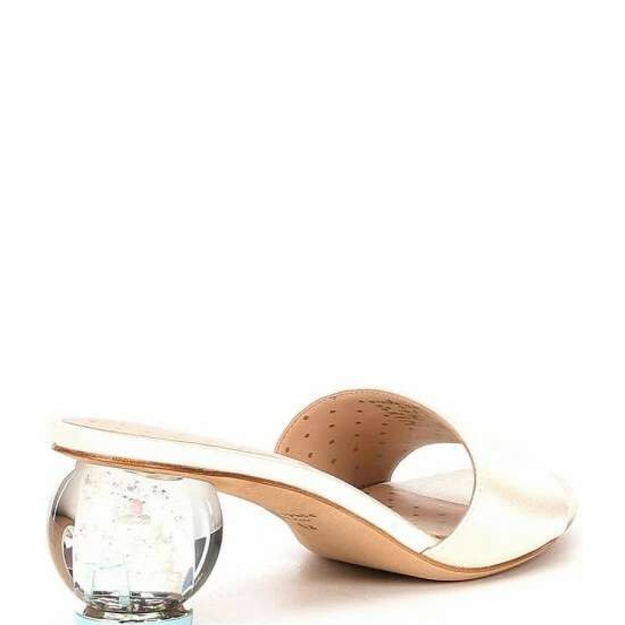 Shoes * | Hot Sale Kate Spade New York Love Clear Ball Heel Bridal Dress Slides Ivory Bridal