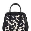 Handbags * | Promo Kate Spade New York Knott Rosy Garden Embossed Pebbled Leather Mini Satchel Bag Black Multi