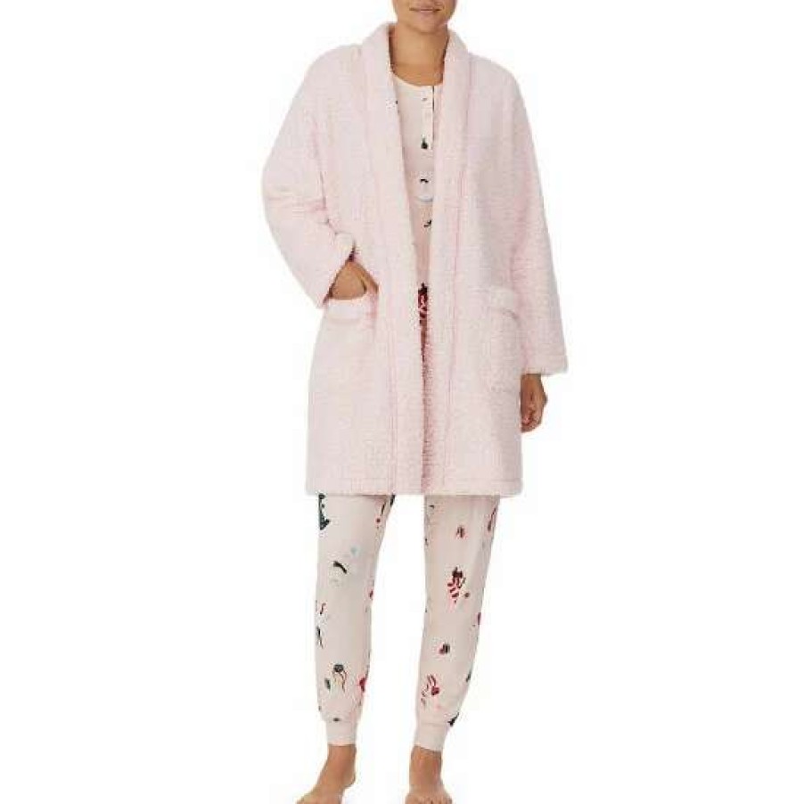 Lingerie * | Best Sale Kate Spade New York Long Sleeve Cozy Sherpa Cardigan