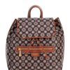 Handbags * | Deals Kate Spade New York Floral Monogram Canvas Medium Backpack Black Multi