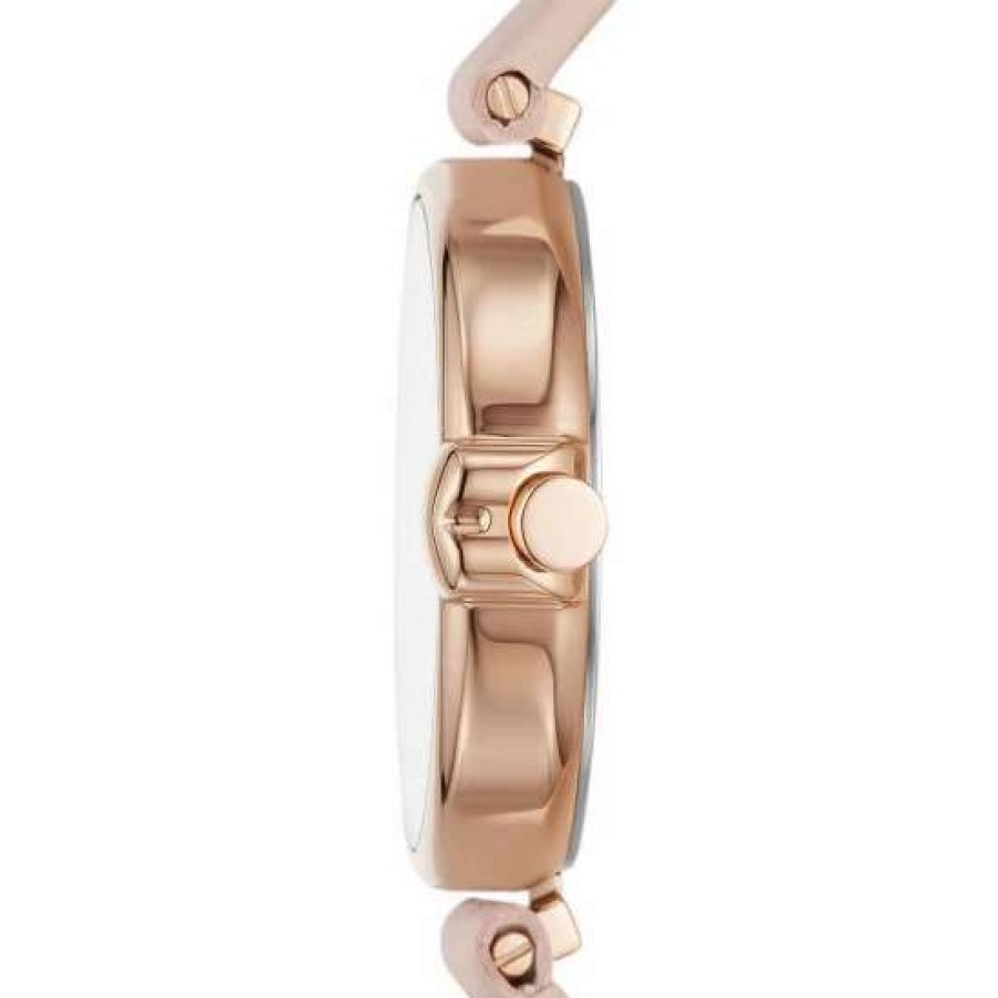 Accessories * | Best Pirce Kate Spade New York Chelsea Park Three-Hand Date Leather Watch Pink