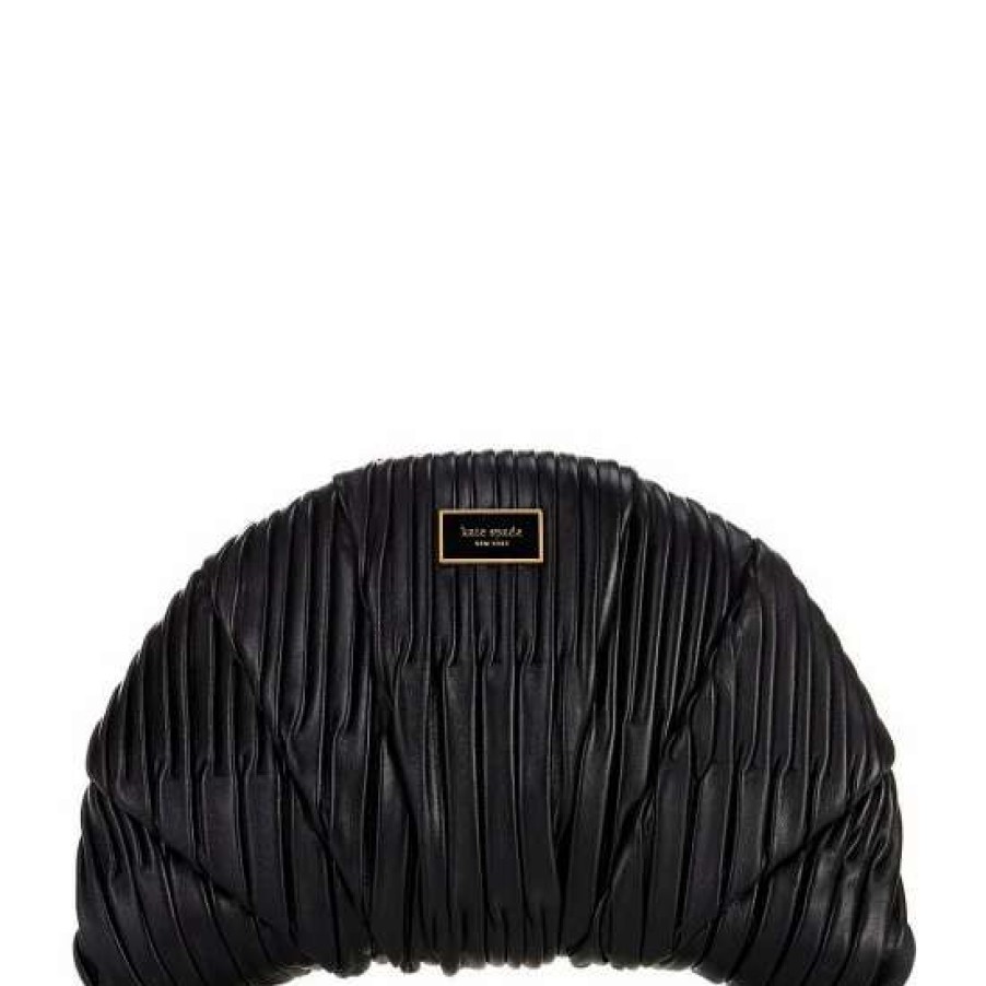 Handbags * | Wholesale Kate Spade New York Patisserie Pleated Croissant Leather Clutch