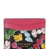 Handbags * | Wholesale Kate Spade New York Morgan Assorted Candies Embossed Saffiano Leather Card Holder Black Multi