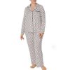 Lingerie * | Cheapest Kate Spade New York Plus Size Dot Print Notch Collar Neck Long Sleeve Pajama Set Blush Dot