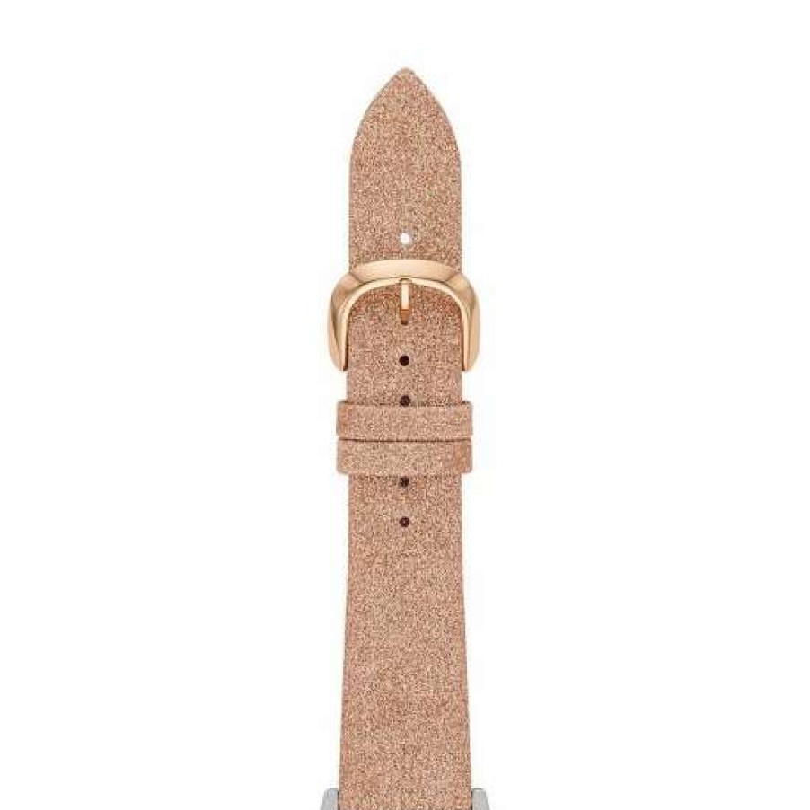 Accessories * | Best Deal Kate Spade New York Glitter Leather 38/40/41Mm Band For Apple Watch Rose Gold