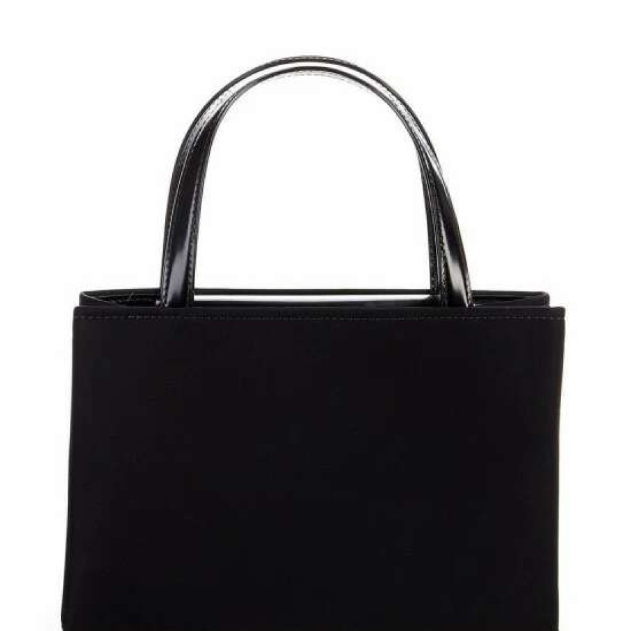 Handbags * | Budget Kate Spade New York Sam Icon Pearl Embellished Nylon Small Tote Bag Black Multi