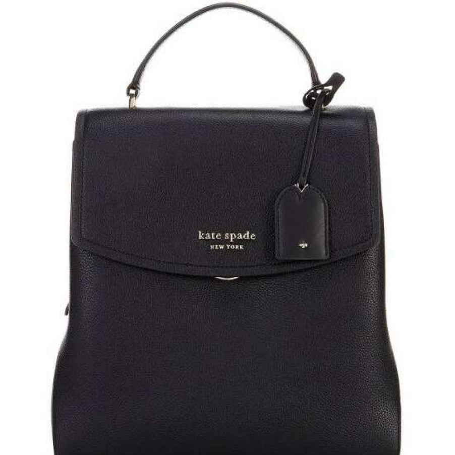 Handbags * | Outlet Kate Spade New York Thompson Leather Medium Backpack Black