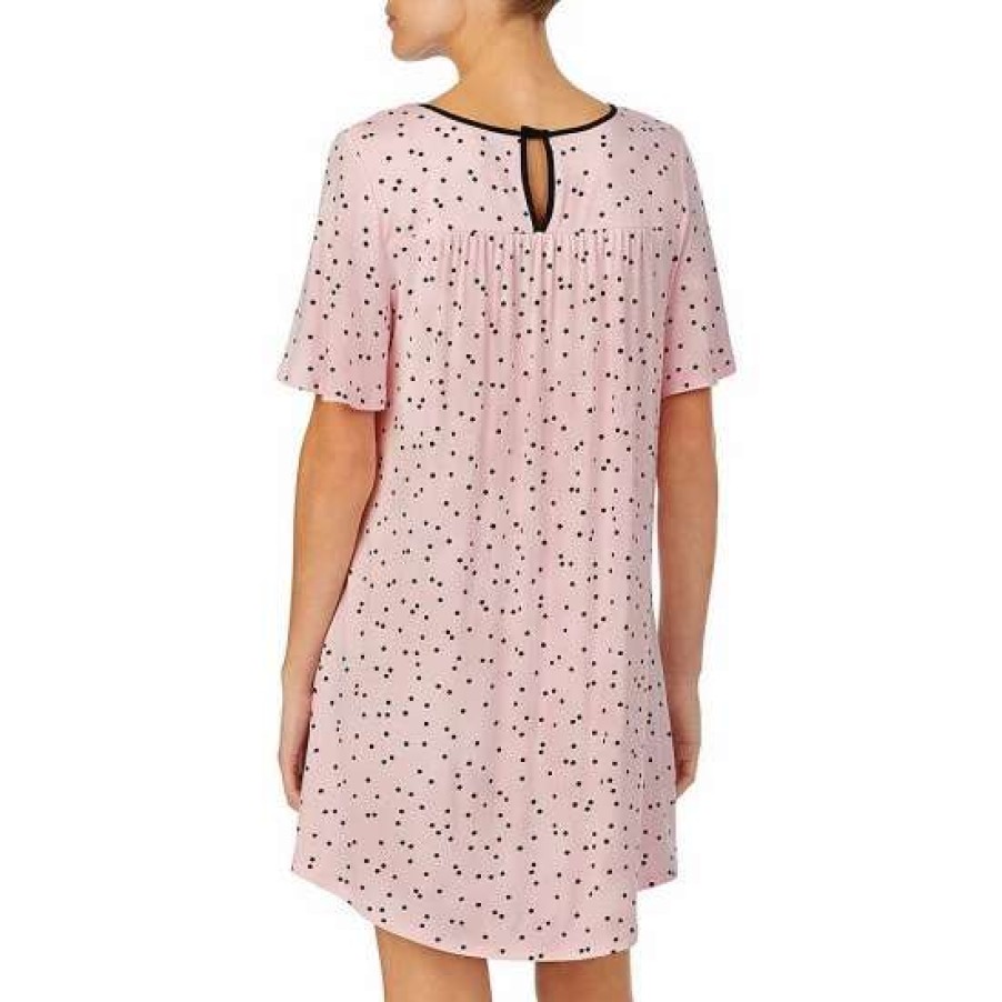 Lingerie * | Outlet Kate Spade New York Dot Print Jersey Knit Nightgown Pink Dot