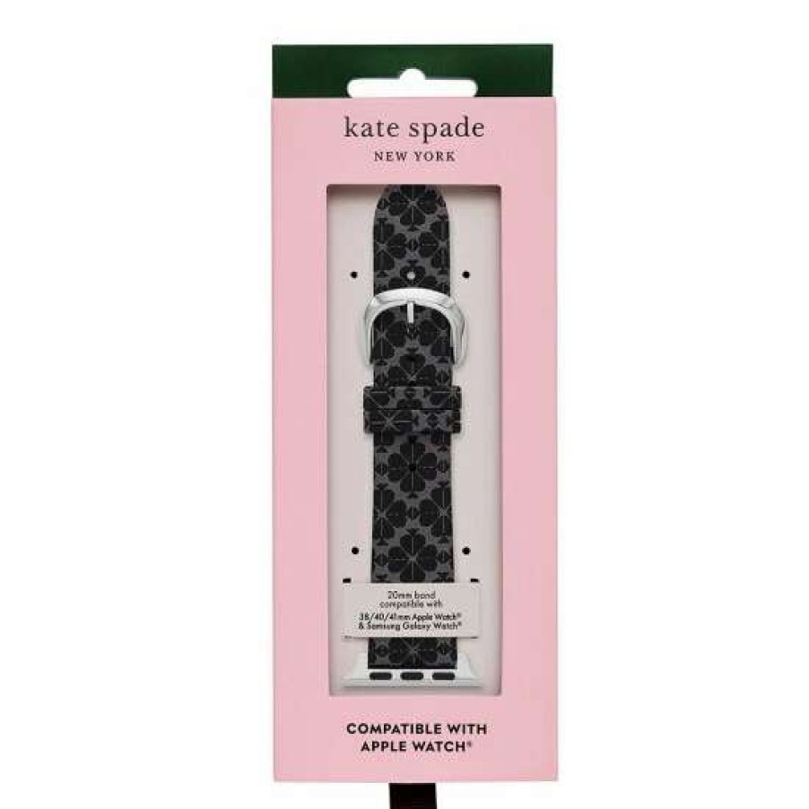 Accessories * | Best Deal Kate Spade New York Jacquard Fabric 38/40/41Mm Band For Apple Watch Black