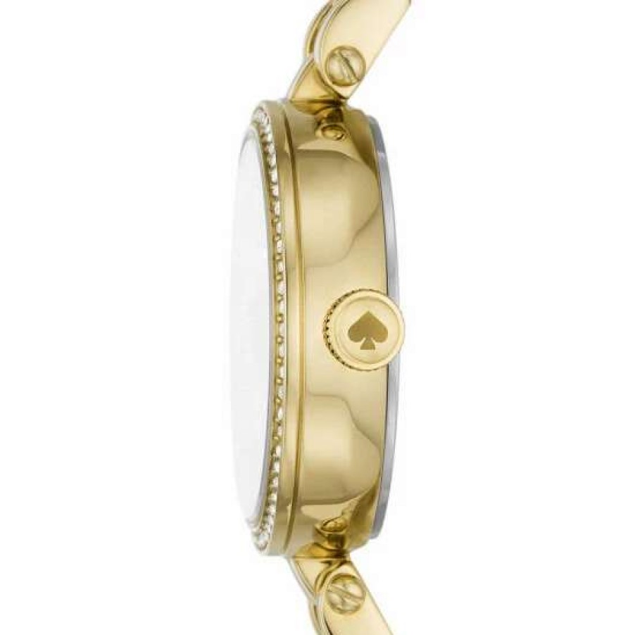 Accessories * | Cheap Kate Spade New York Holland Three-Hand Tone Stainless Steel Watch Gold