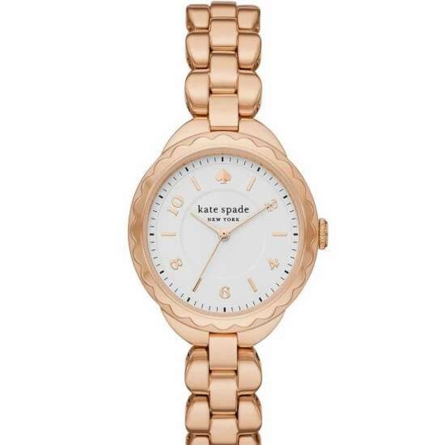 Accessories * | Best Pirce Kate Spade New York Women'S Morningside Three-Hand Tone Stainless Steel Bracelet Watch Rose Gold