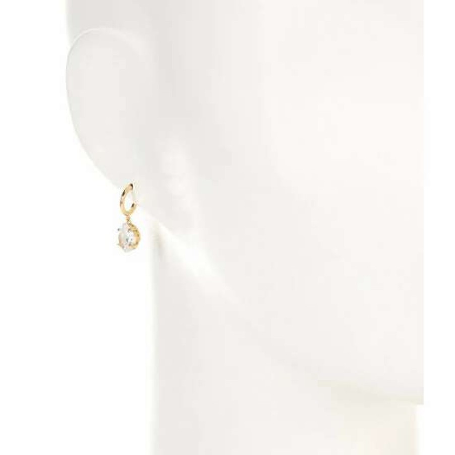 Accessories * | Outlet Kate Spade New York Treasure Trove Huggie Earrings Clear/Gold