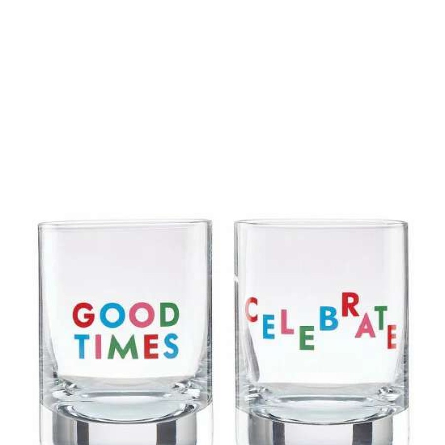 Home * | Promo Kate Spade New York Celebrate Double Old Fashioned Glasses, Set Of 2 No Color