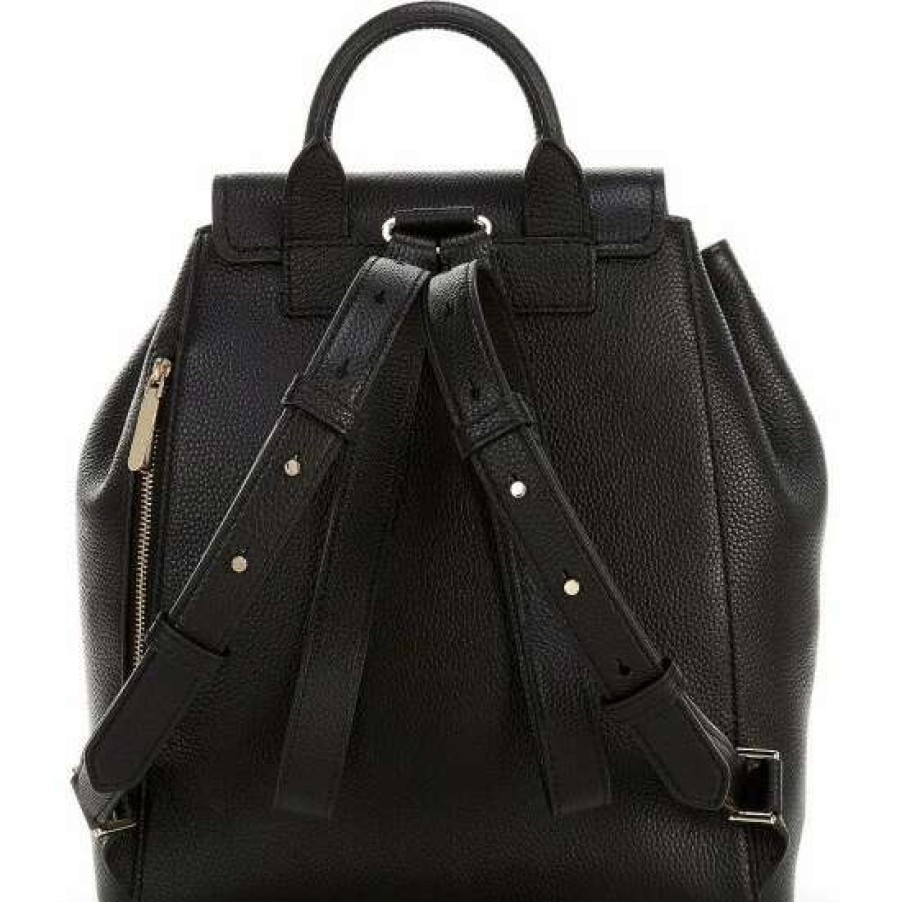 Handbags * | New Kate Spade New York Sinch Pebbled Leather Medium Backpack Black