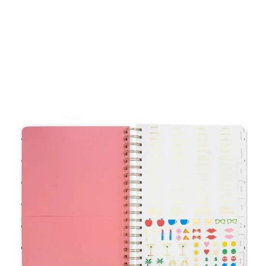 Accessories * | Deals Kate Spade New York Cabana Dot 17-Month Mega Planner Black