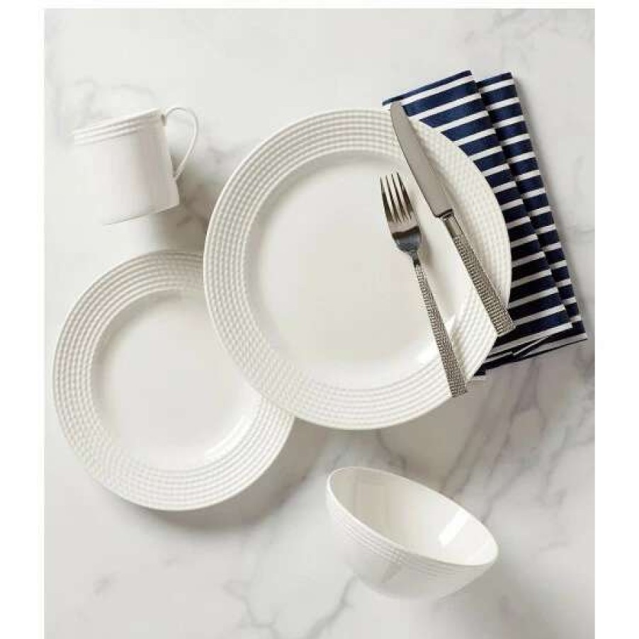 Home * | Wholesale Kate Spade New York Wickford Rope Porcelain 4-Piece Place Setting