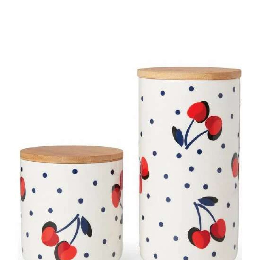 Home * | Promo Kate Spade New York Vintage Cherry Dot Canister 2-Piece Set