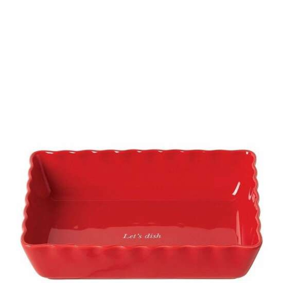 Home * | Cheapest Kate Spade New York Make It Pop Rectangular Baking Dish Red