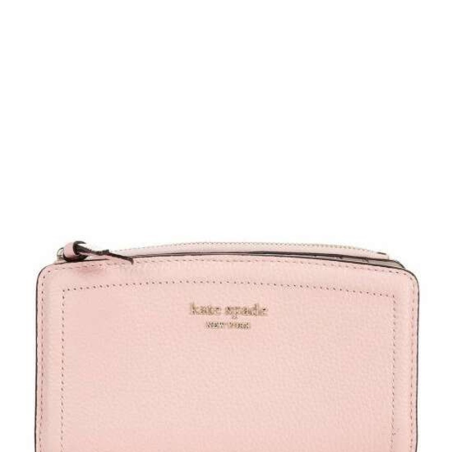 Handbags * | Best Deal Kate Spade New York Knott Pebbled Leather Zip Slim Wallet